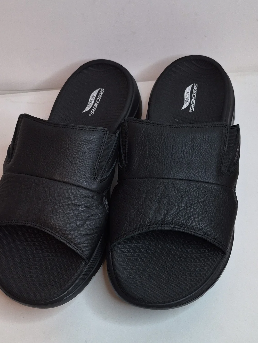 Skechers Men’s Black Adjustable Slide Sandals